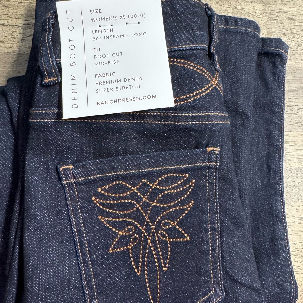 Ranch Dress’n Addison dark Blue bootcut size XS Long